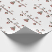 Frohe Weihnachten- x mas German Wrapping Paper Cadeaupapier (Hoek)