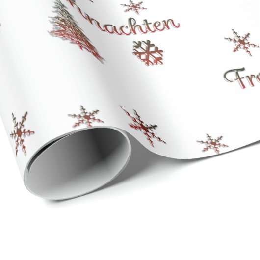 Frohe Weihnachten- x mas German Wrapping Paper Cadeaupapier (Rol Hoek)