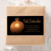 Frohe Weinachten Golden ornament label (Insitu)