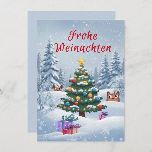 Frohe Weinachten Kaart (Voorkant / Achterkant)