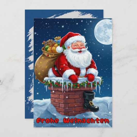 Frohe Weinachten, Postkarte  Kaart (Voorkant / Achterkant)