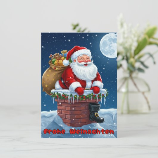 Frohe Weinachten, Postkarte  Kaart (Staand voorkant)