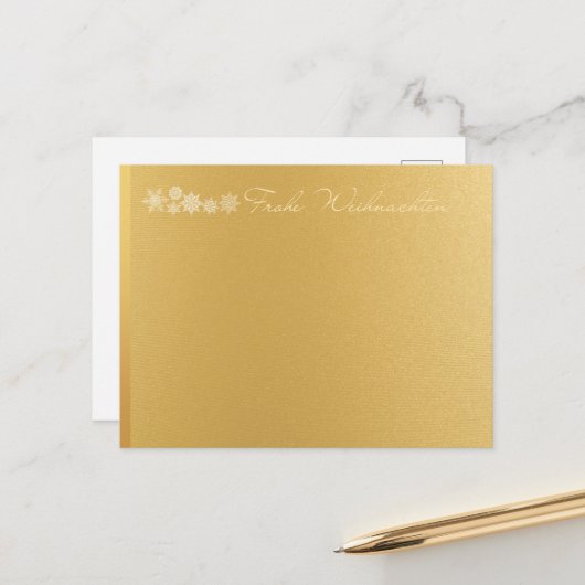 Frohe Weinachten Vrolijk kerstfeest Briefkaart (Voorkant / Achterkant in situ)