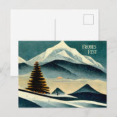Frohes Fest. Weihnachtskarte mit Art Deco Motiv Briefkaart (Voorkant / Achterkant)