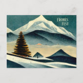 Frohes Fest. Weihnachtskarte mit Art Deco Motiv Briefkaart (Voorkant)