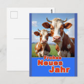 frohes neues jahr briefkaart (Voorkant / Achterkant)