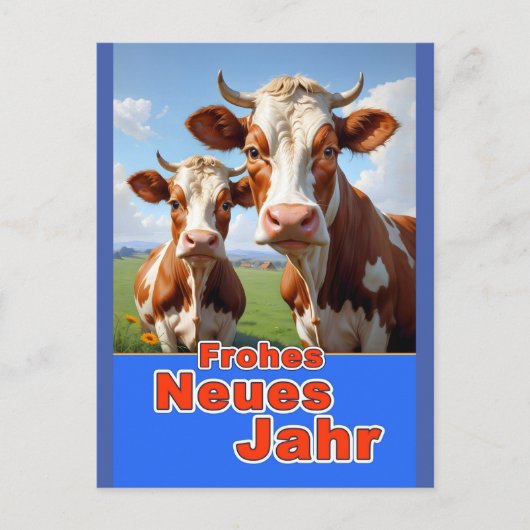 frohes neues jahr briefkaart (Voorkant)