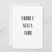 Frohes Neues Jahr - minimalistic typography card Feestdagenkaart (Voorkant)