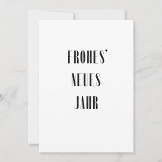 Frohes Neues Jahr - minimalistic typography card Feestdagenkaart