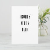 Frohes Neues Jahr - minimalistic typography card Feestdagenkaart (Staand voorkant)