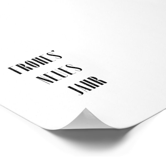 Frohes Neues Jahr - minimalistic typography poster (Hoek)