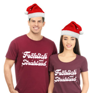 Fröhlich und Strahlend Vrolijk en stralend kerstfe T-shirt