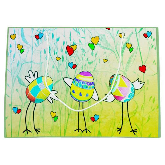 Fröhliche Ostereier  Groot Cadeauzakje (Voorkant)