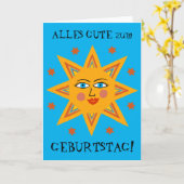 fröhliche Sonne GLÜCKLICH Alles Gute Geburtstag Kaart (Gele Bloem)