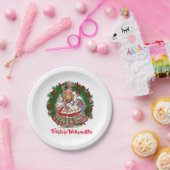 Fröhliche Weihn Merry German Retro Doll Papieren Bordje (Feest)