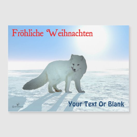 Fröhliche Weihnachten - Arctic Fox (Voorkant)