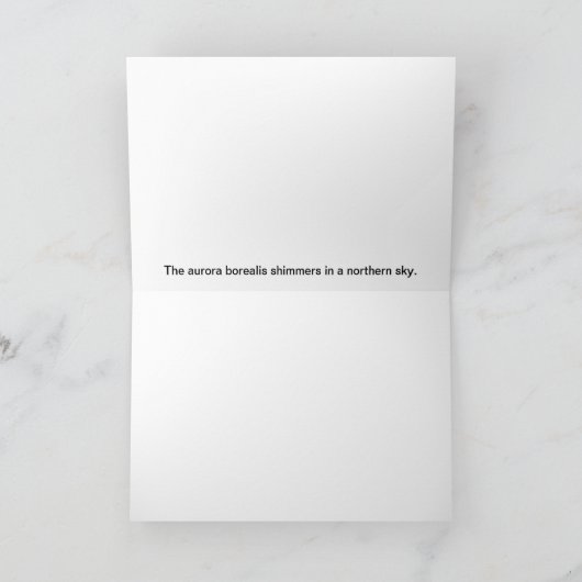 Frohliche Weihnachten - Aurora Borealis Feestdagen Kaart (Binnen)