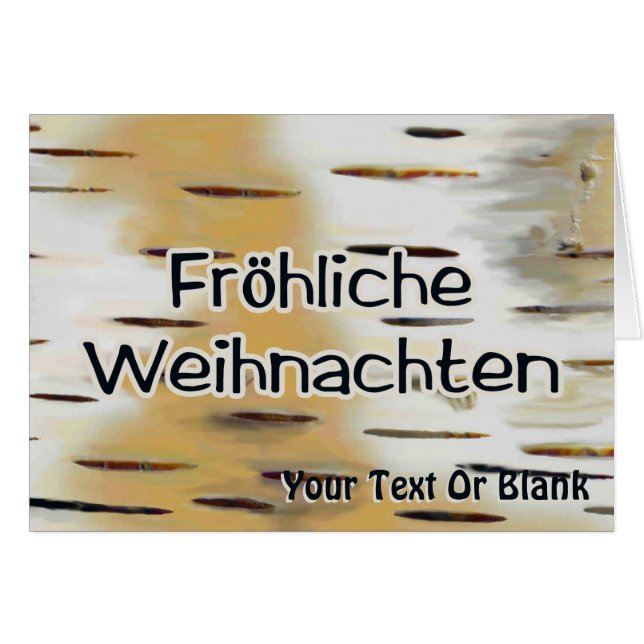 Fröhliche Weihnachten - Birchbark (Voorkant Horizontaal)