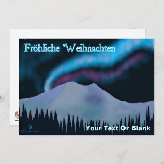 Fröhliche Weihnachten - Blue Aurora (Voorkant / Achterkant)