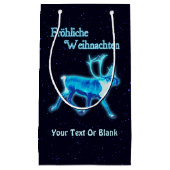 Frohliche Weihnachten - Blue Cariou (rendiervis) Klein Cadeauzakje (Voorkant)