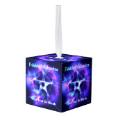 Fröhliche Weihnachten - Bright Star Cube Ornament (Achter hoekig)