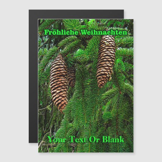 Fröhliche Weihnachten - Cones en naalden (Voorkant / Achterkant)