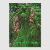 Fröhliche Weihnachten - Cones en naalden (Voorkant)