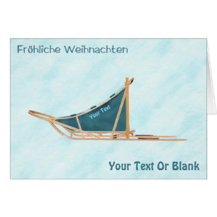 Fröhliche Weihnachten - Dog Sled on Snow