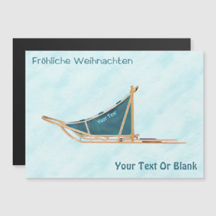 Fröhliche Weihnachten - Dog Sled on Snow