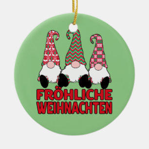 Fröhliche Weihnachten Duitse kerst Noordse nom Keramisch Ornament