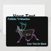 Frohliche Weihnachten - Electric Cariou Feestdagenkaart (Voorkant / Achterkant)