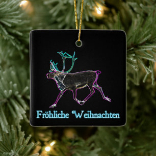 Frohliche Weihnachten - Electric Cariou Keramisch Ornament