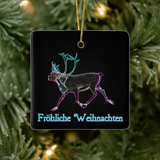 Frohliche Weihnachten - Electric Cariou Keramisch Ornament (Boom)