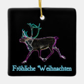 Frohliche Weihnachten - Electric Cariou Keramisch Ornament (Voorkant)