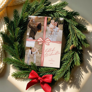 Fröhliche Weihnachten Elegante vakantieboog foto's Feestdagenkaart