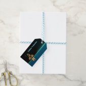 Frohliche Weihnachten - Fractal Inuit Hunter Cadeaulabel (Met Touw)