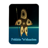 Frohliche Weihnachten - Fractal Inuit Hunter Magneet (Verticaal)