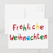 Fröhliche Weihnachten - Grußkarte bunt Briefkaart (Voorkant / Achterkant)
