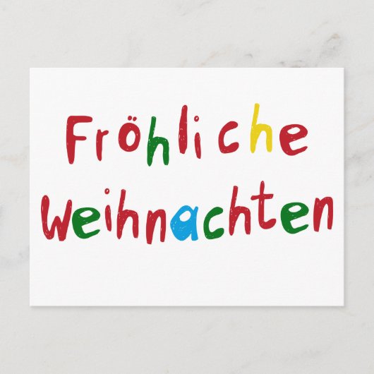 Fröhliche Weihnachten - Grußkarte bunt Briefkaart (Voorkant)