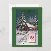 "Frohliche Weihnachten" het Vintage Duits Feestdagenkaart (Voorkant / Achterkant)