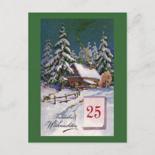 "Frohliche Weihnachten" het Vintage Duits Feestdagenkaart