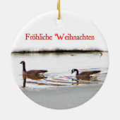Frohliche Weihnachten - Honkers - Canada Geese Keramisch Ornament (Achterkant)