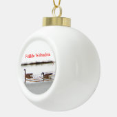 Frohliche Weihnachten - Honkers - Canada Geese Keramische Bal Ornament (Rechts)