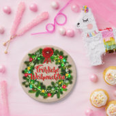 Fröhliche Weihnachten Kerstmis 7" Papieren Bordje (Feest)