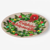 Fröhliche Weihnachten Kerstmis 9" Papieren Bordje (Gekanteld)