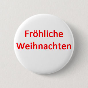 frohliche weihnachten koffie - mok ronde button 5,7 cm