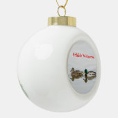 Frohliche Weihnachten - Mallards Keramische Bal Ornament (Links)