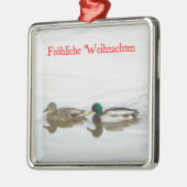 Frohliche Weihnachten - Mallards Metalen Ornament (Links)