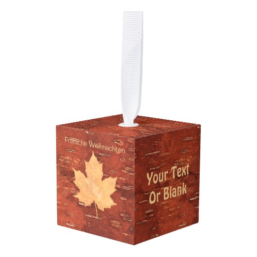 Fröhliche Weihnachten - Maple Leaf Decoratie (Voorkant hoekig)