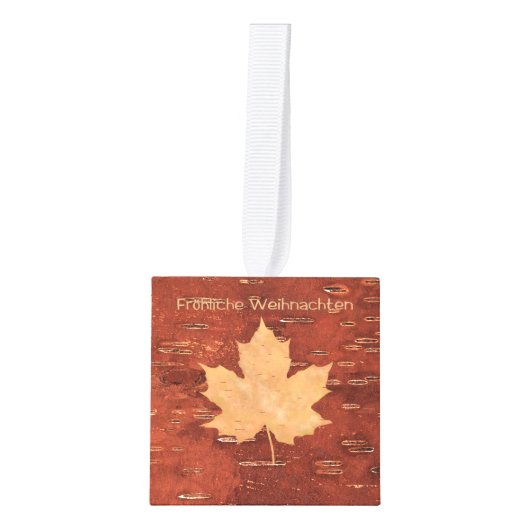 Fröhliche Weihnachten - Maple Leaf Decoratie (Voorkant)